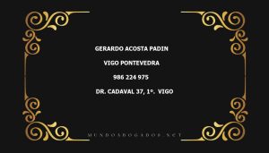 abogado Gerardo Acosta Padin en la localidad de Vigo