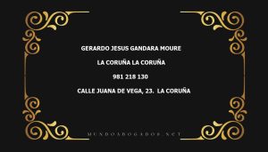 abogado Gerardo Jesus Gandara Moure en la localidad de La Coruña