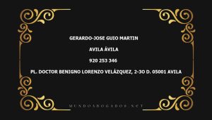 abogado Gerardo-Jose Guio Martin en la localidad de Avila