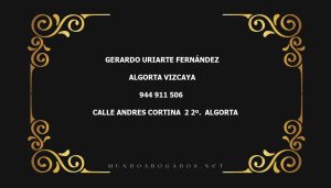 abogado Gerardo Uriarte Fernández en la localidad de Algorta