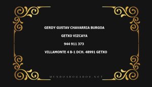 abogado Gerdy Gustav Chavarria Burgoa en la localidad de Getxo