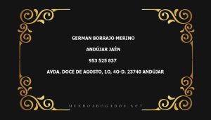 abogado German Borrajo Merino en la localidad de Andújar