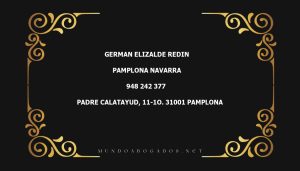 abogado German Elizalde Redin en la localidad de Pamplona