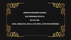 abogado German Fernandez Segura en la localidad de Dos Hermanas