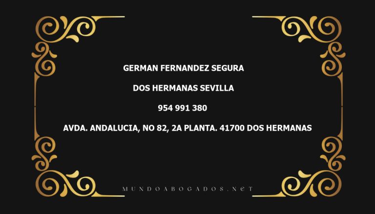 abogado German Fernandez Segura en la localidad de Dos Hermanas