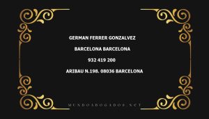 abogado German Ferrer Gonzalvez en la localidad de Barcelona