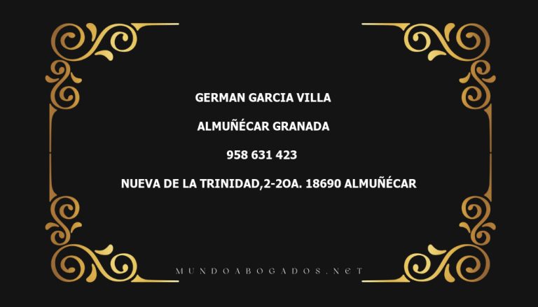 abogado German Garcia Villa en la localidad de Almuñécar