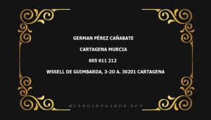 abogado German Pérez Cañabate en la localidad de Cartagena