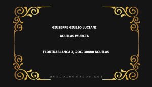 abogado Giuseppe Giulio Luciani en la localidad de Águilas