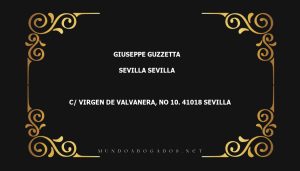 abogado Giuseppe Guzzetta en la localidad de Sevilla