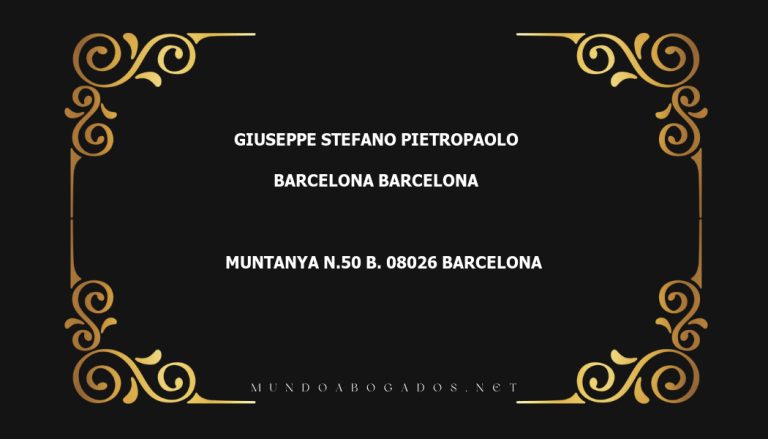 abogado Giuseppe Stefano Pietropaolo en la localidad de Barcelona