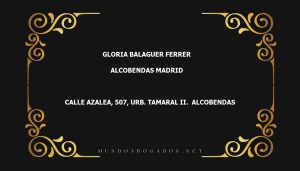 abogado Gloria Balaguer Ferrer en la localidad de Alcobendas