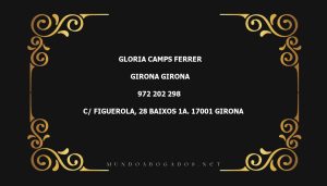 abogado Gloria Camps Ferrer en la localidad de Girona