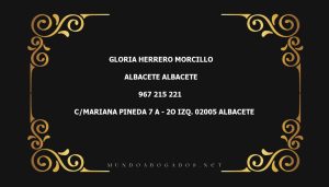 abogado Gloria Herrero Morcillo en la localidad de Albacete