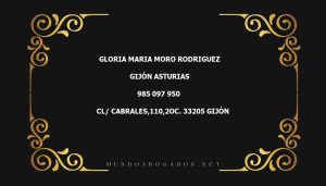 abogado Gloria Maria Moro Rodriguez en la localidad de Gijón