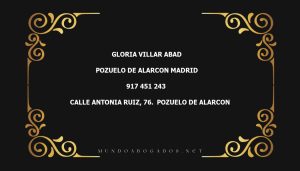 abogado Gloria Villar Abad en la localidad de Pozuelo de Alarcon