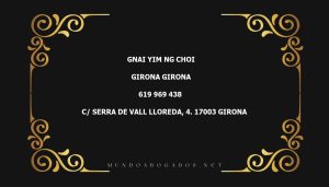 abogado Gnai Yim Ng Choi en la localidad de Girona