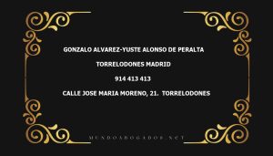 abogado Gonzalo Alvarez-Yuste Alonso De Peralta en la localidad de Torrelodones