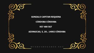 abogado Gonzalo Capitan Requena en la localidad de Córdoba