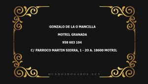 abogado Gonzalo De La O Mancilla en la localidad de Motril