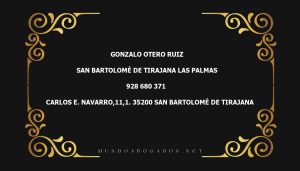 abogado Gonzalo Otero Ruiz en la localidad de San Bartolomé de Tirajana