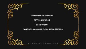 abogado Gonzalo Rincon Goya en la localidad de Sevilla