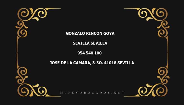 abogado Gonzalo Rincon Goya en la localidad de Sevilla