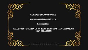 abogado Gonzalo Solano Suarez en la localidad de San Sebastián