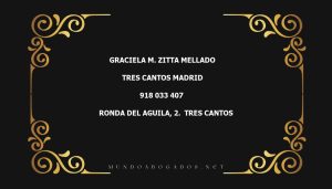 abogado Graciela M. Zitta Mellado en la localidad de Tres Cantos