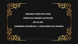 abogado Gregorio Jesús Soto Viera en la localidad de Puerto del Rosario