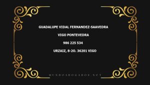 abogado Guadalupe Vidal Fernandez-Saavedra en la localidad de Vigo