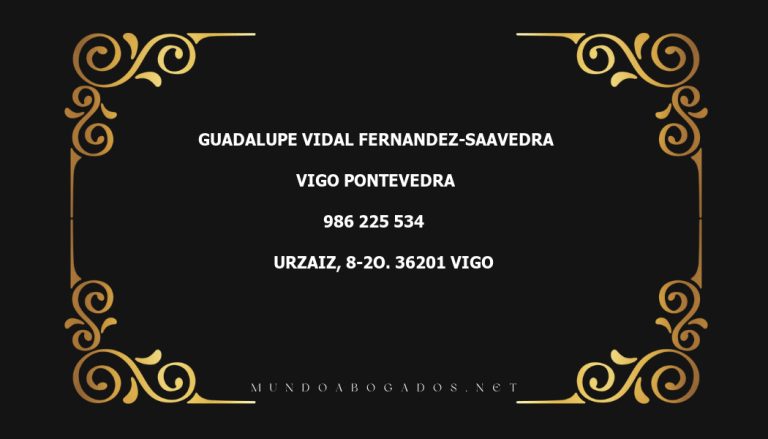 abogado Guadalupe Vidal Fernandez-Saavedra en la localidad de Vigo