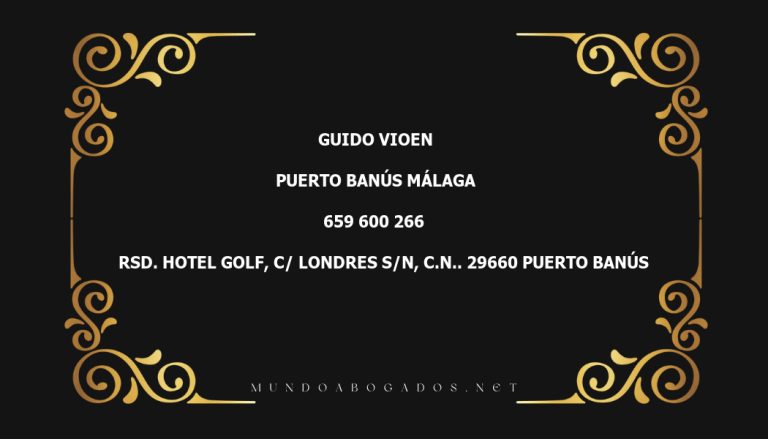 abogado Guido Vioen en la localidad de Puerto Banús