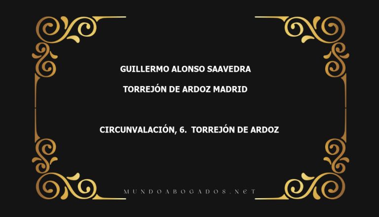 abogado Guillermo Alonso Saavedra en la localidad de Torrejón de Ardoz