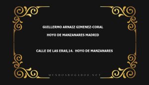 abogado Guillermo Arnaiz Gimenez-Coral en la localidad de Hoyo de Manzanares