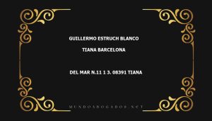 abogado Guillermo Estruch Blanco en la localidad de Tiana