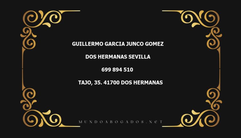 abogado Guillermo Garcia Junco Gomez en la localidad de Dos Hermanas