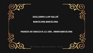 abogado Guillermo Llop Vallvé en la localidad de Barcelona