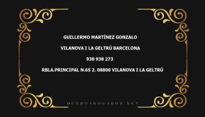 abogado Guillermo Martínez Gonzalo en la localidad de Vilanova i la Geltrú