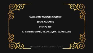 abogado Guillermo Morales Galindo en la localidad de Elche