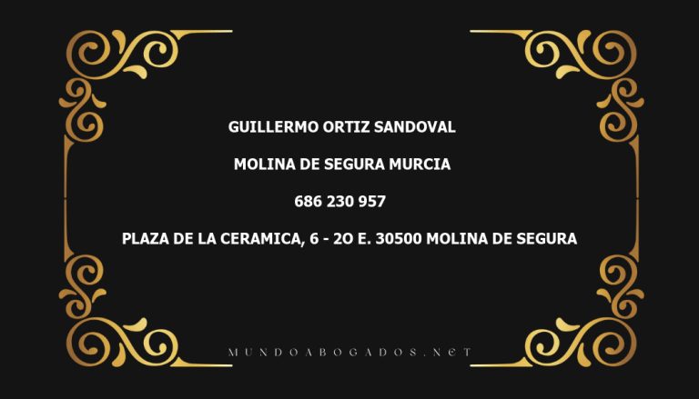 abogado Guillermo Ortiz Sandoval en la localidad de Molina de Segura