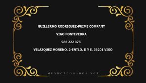 abogado Guillermo Rodriguez-Puime Company en la localidad de Vigo