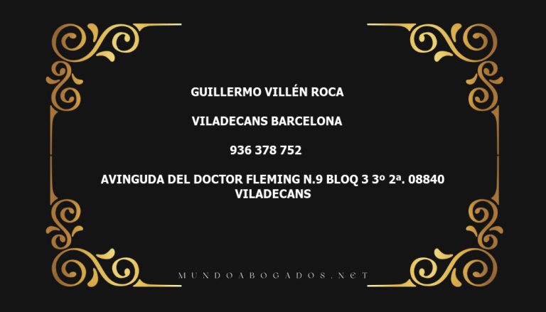 abogado Guillermo Villén Roca en la localidad de Viladecans