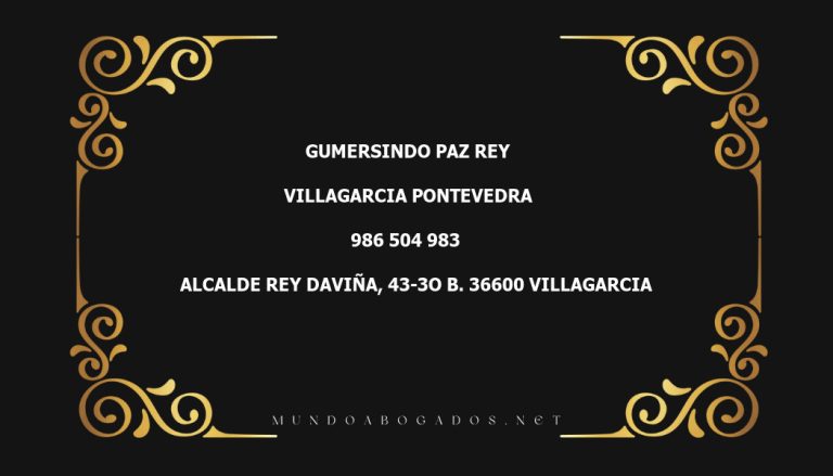 abogado Gumersindo Paz Rey en la localidad de Villagarcia