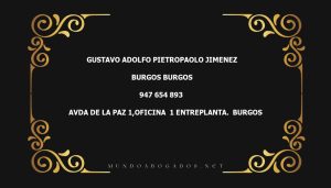 abogado Gustavo Adolfo Pietropaolo Jimenez en la localidad de Burgos