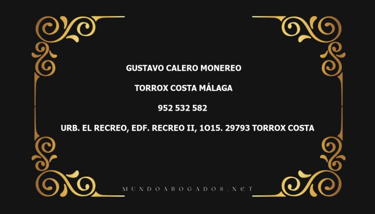 abogado Gustavo Calero Monereo en la localidad de Torrox Costa