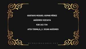 abogado Gustavo Miguel Gopar Pérez en la localidad de Agüimes