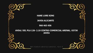 abogado Hane Lore King en la localidad de Javea