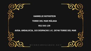 abogado Hannelie Rothstein en la localidad de Torre del Mar