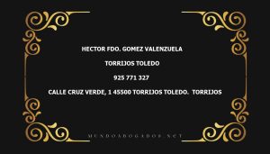 abogado Hector Fdo. Gomez Valenzuela en la localidad de Torrijos